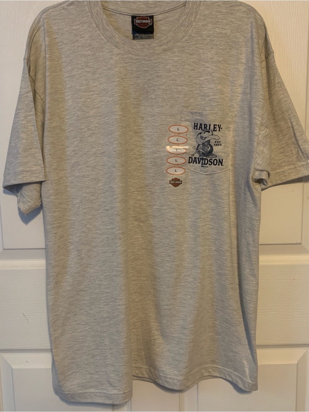 Harley-Davidson Men's Gray Logo Pocket T-Shirt
